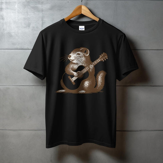 Adorable Mouse Playing Guitar Graphic T-shirt product