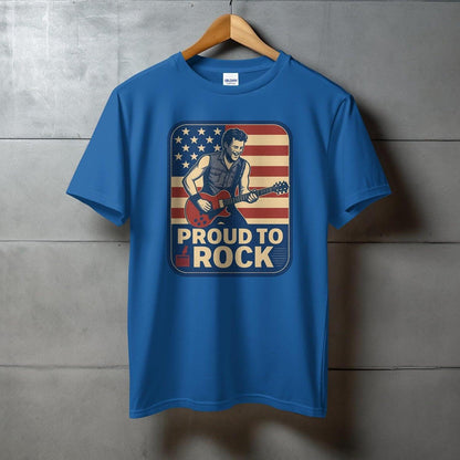 Proud to Rock American Flag Guitar Graphic T-Shirt product type