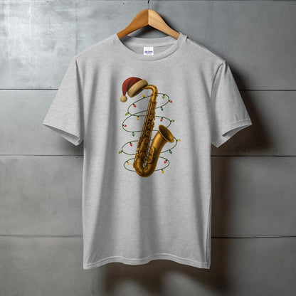 Christmas Saxophone Tees Light Up Your Holiday product type