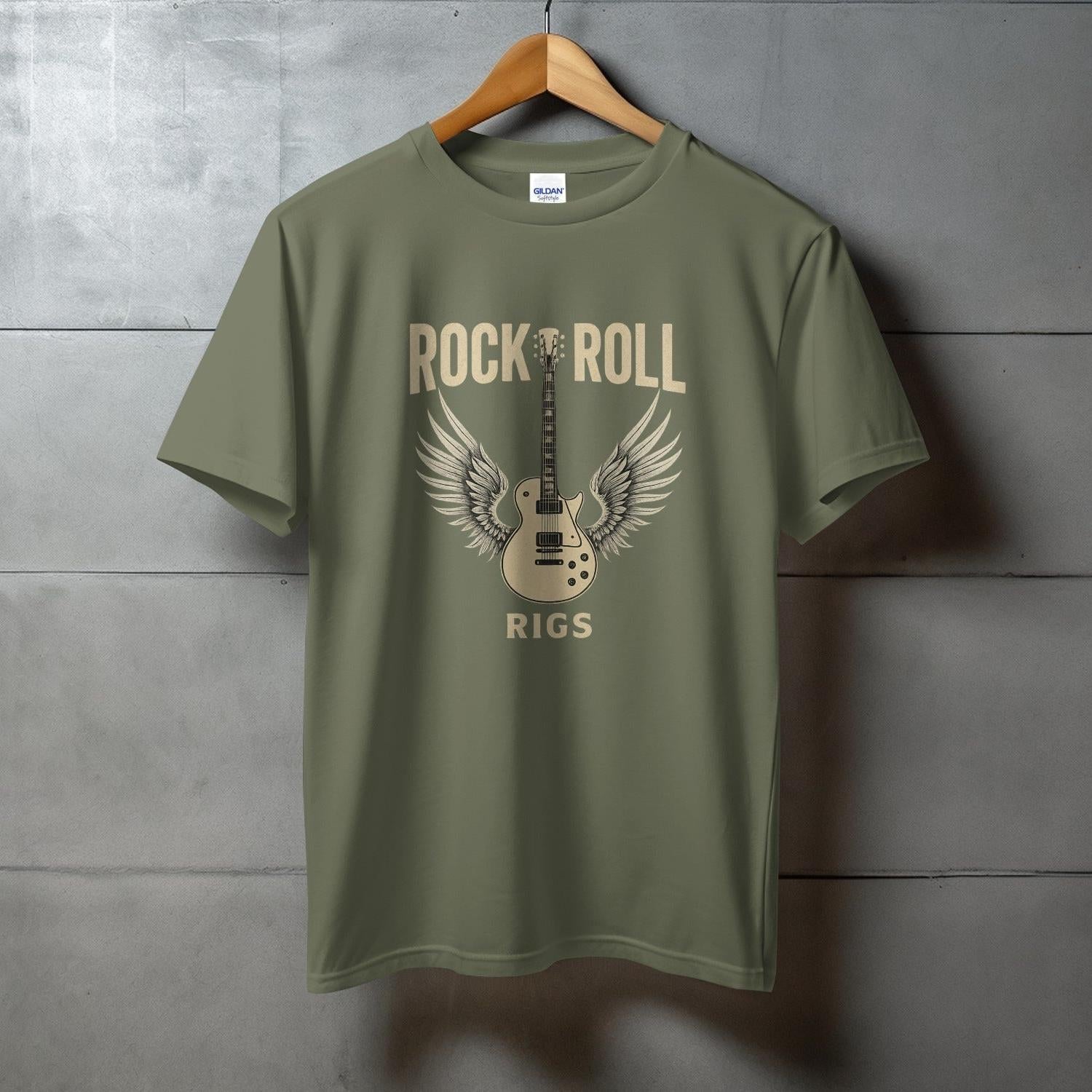 Rock Roll Rigs Guitar Wings Graphic T-Shirt product type