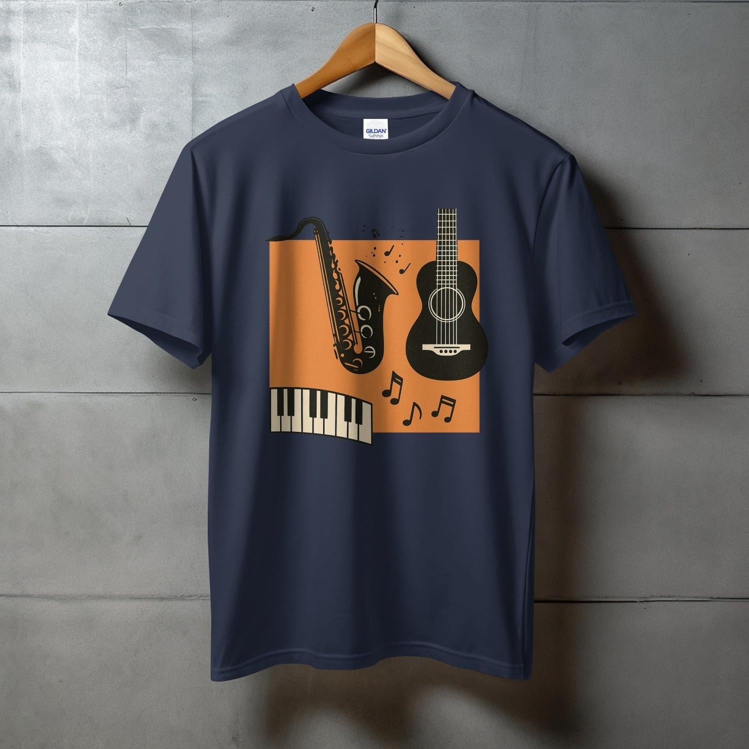 Musical Instruments Saxophone Guitar Keyboard Shirt product
