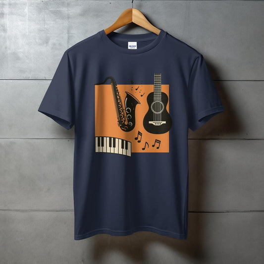 Musical Instruments Saxophone Guitar Keyboard Shirt product
