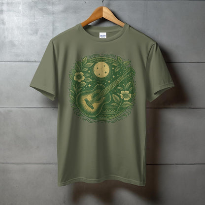 Guitar and Nature Themed Graphic T-shirt product