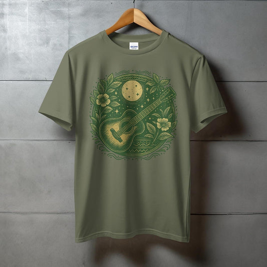 Guitar and Nature Themed Graphic T-shirt product