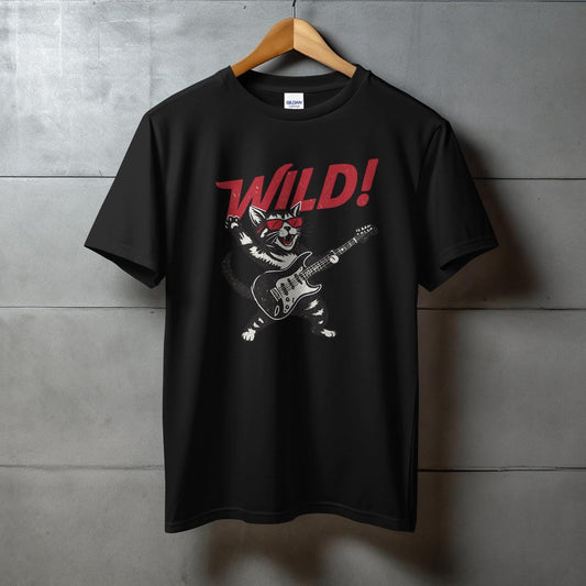 Wild Cat Playing Electric Guitar Graphic T-Shirt product