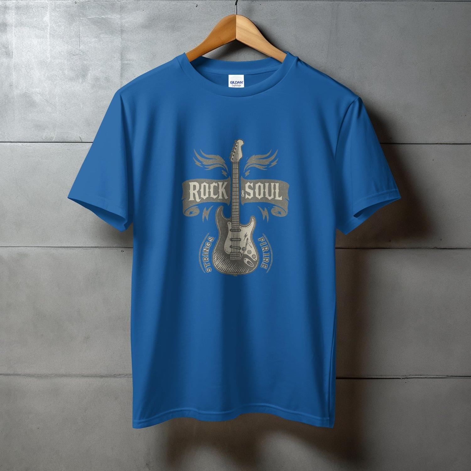 Rock N Soul Guitar Graphic Blue T-Shirt product type