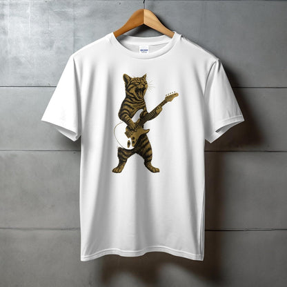 Rocking Tiger Playing Guitar Graphic T-shirt product