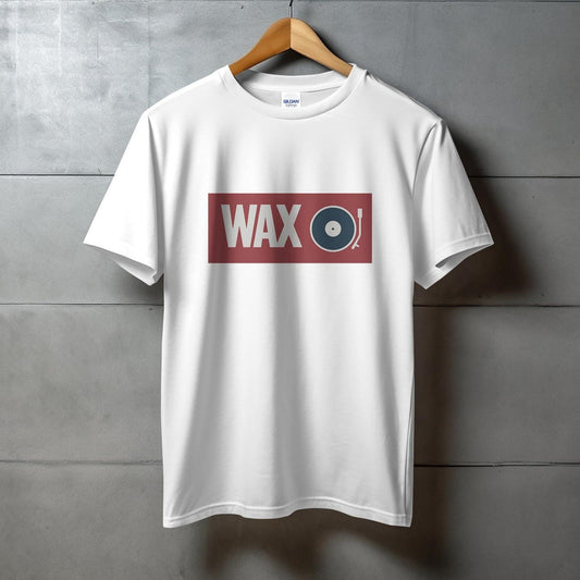 Retro Wax Turntable Design on White Tee product