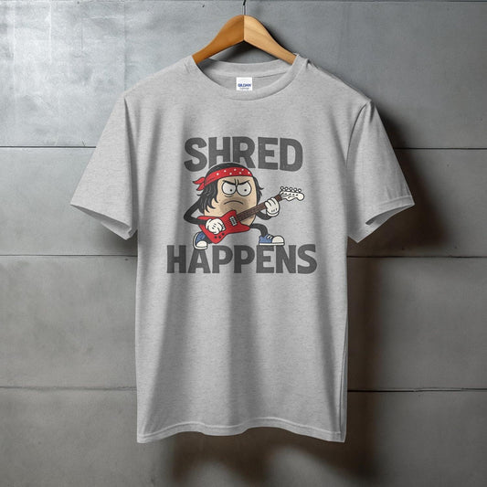Shred Happens Printed On Guitar Themed Shirt product