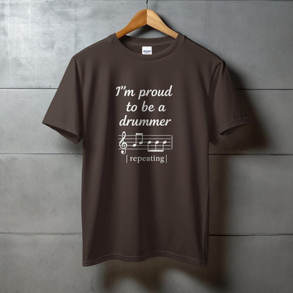 I'm Proud To Be A Drummer Repeating T-shirt product