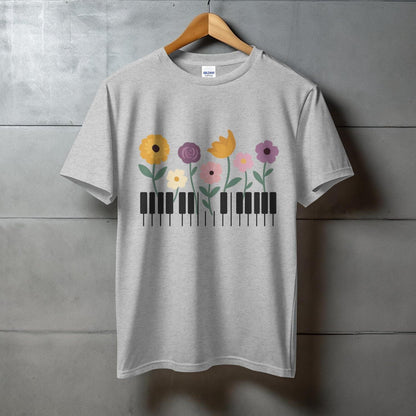 Floral Keyboard Graphic Printed T-Shirt product type
