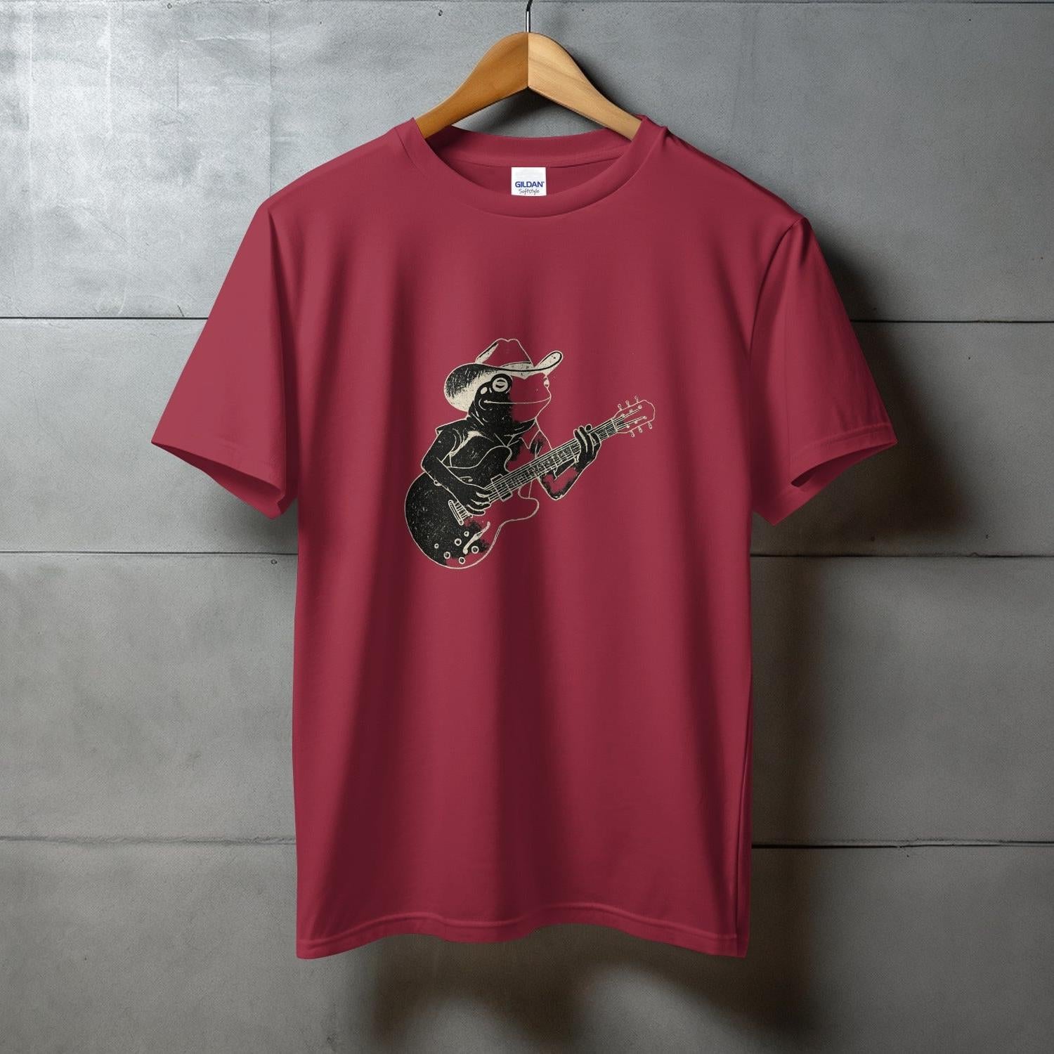 Cowboy Cat Playing Guitar Design T-Shirt product type