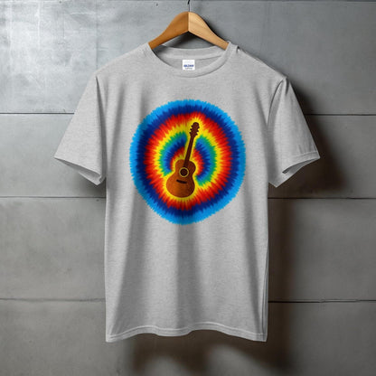 Colorful Tie-Dye Guitar Graphic Unisex T-Shirt product type