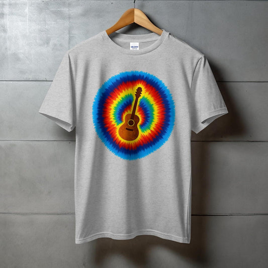 Colorful Tie-Dye Guitar Graphic Unisex T-Shirt product type