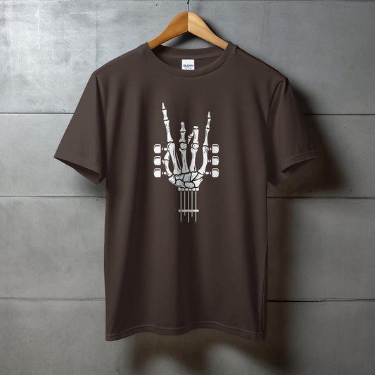 Skeleton Hand Holding Guitar Tuning Pegs Graphic Shirt product