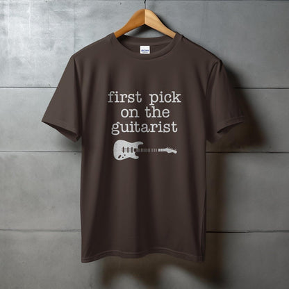 First Pick On The Guitarist Graphic T-Shirt product type