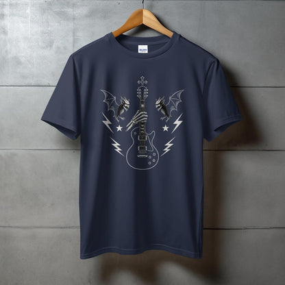Electric Guitar with Wings Lightning Graphic T-shirt product type