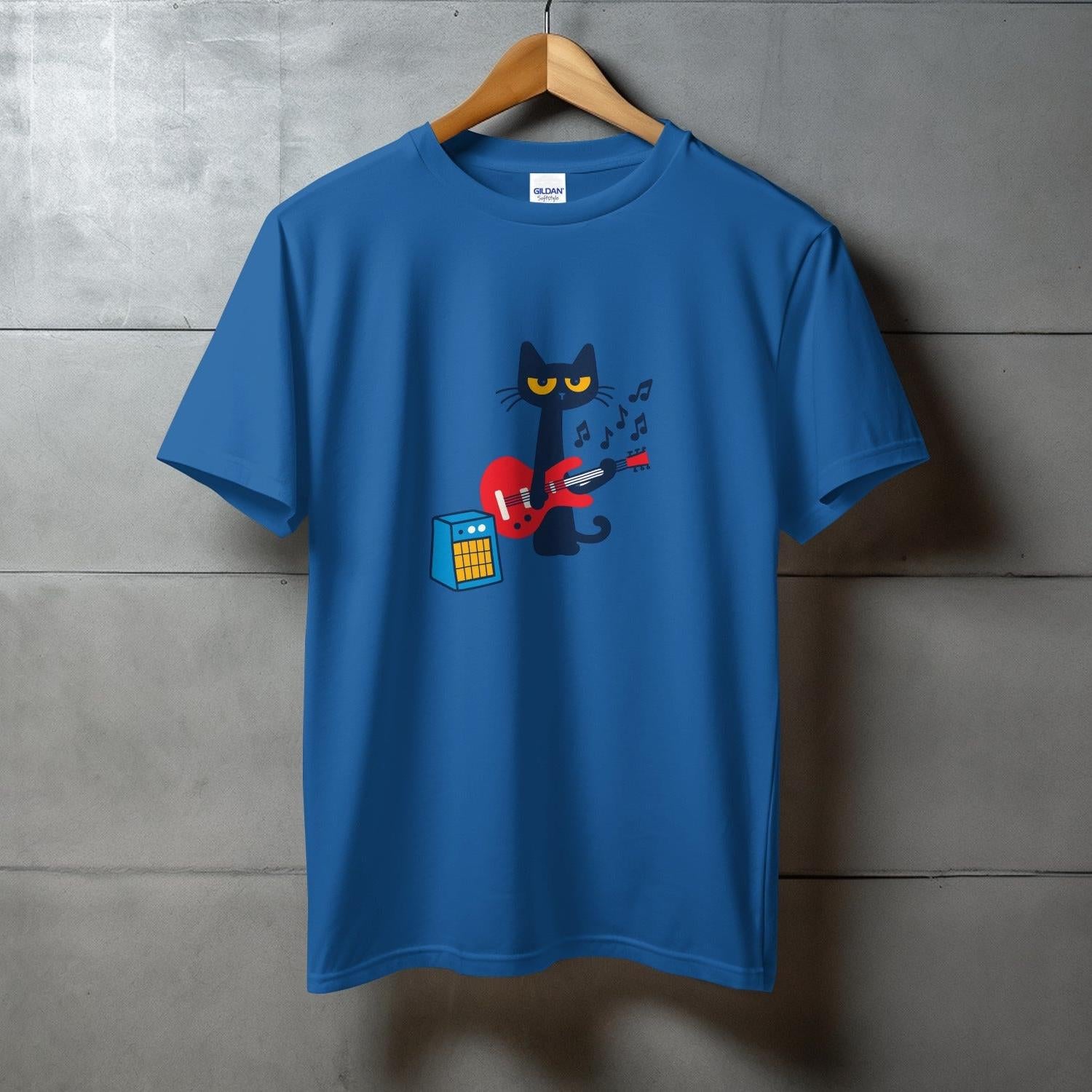 Cat Playing Guitar Graphic T-Shirt product type