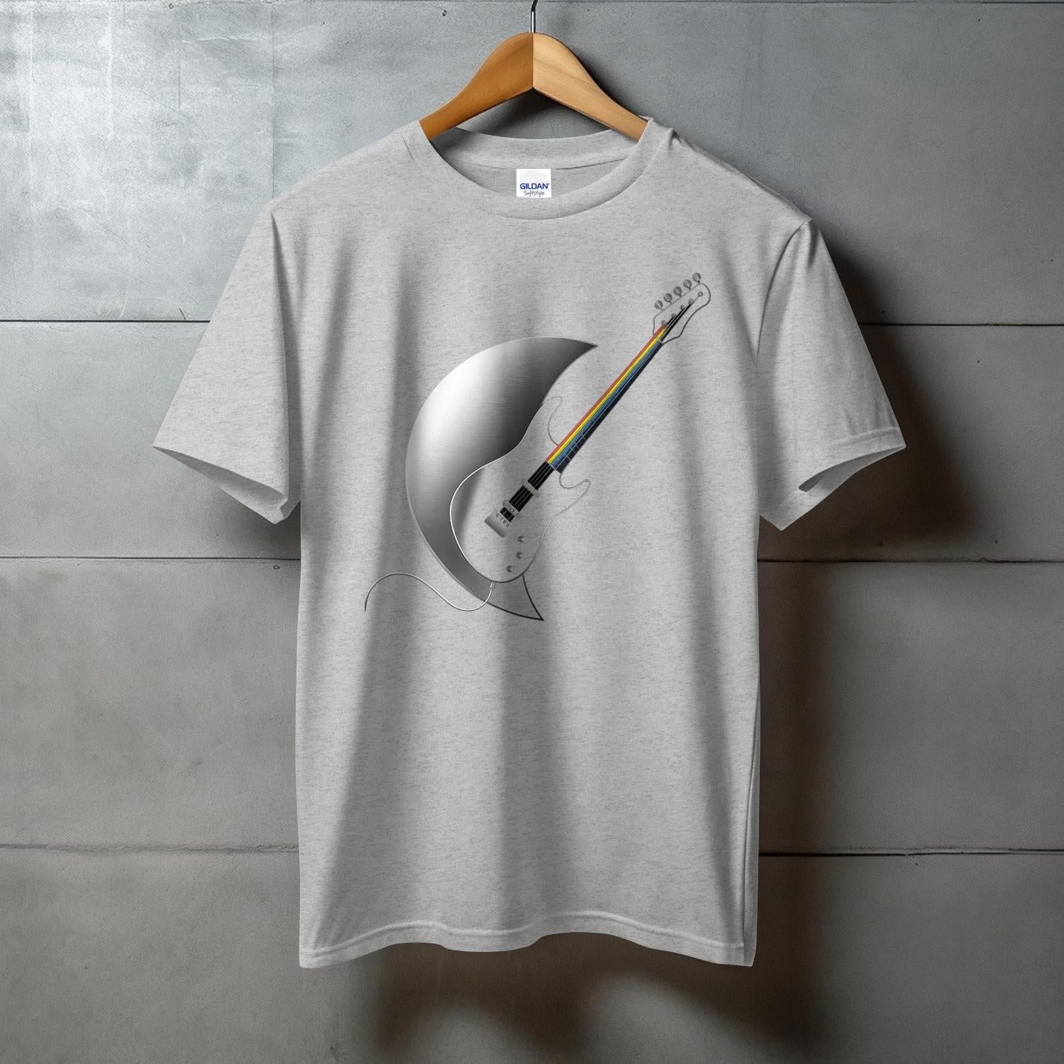 Electric Guitar Design on Light Gray T-shirt product