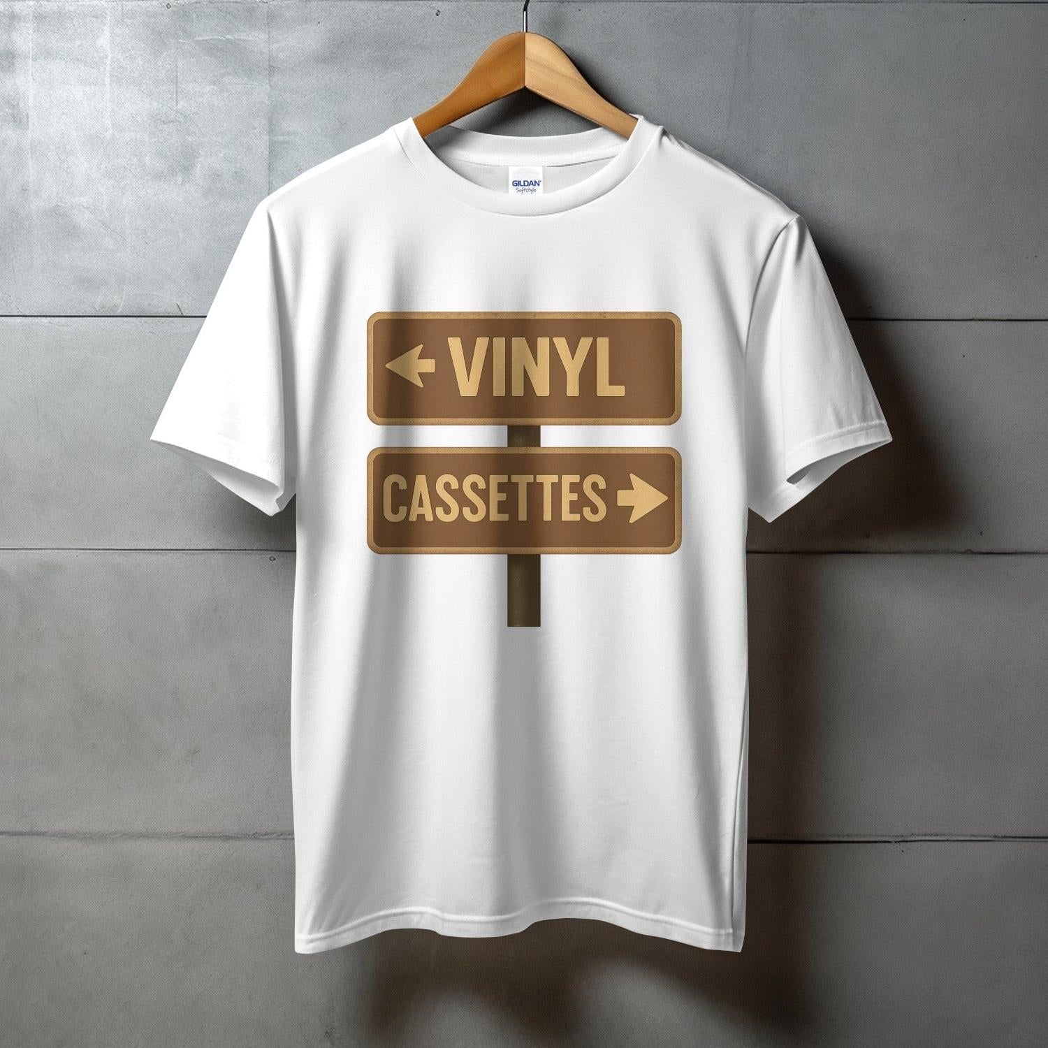 Vintage Style Vinyl and Cassettes Sign T-Shirt product