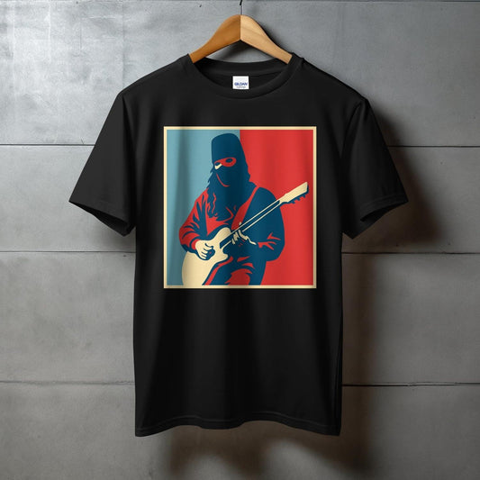 Stylish Guitarist Graphic Design Short Sleeve Shirt product