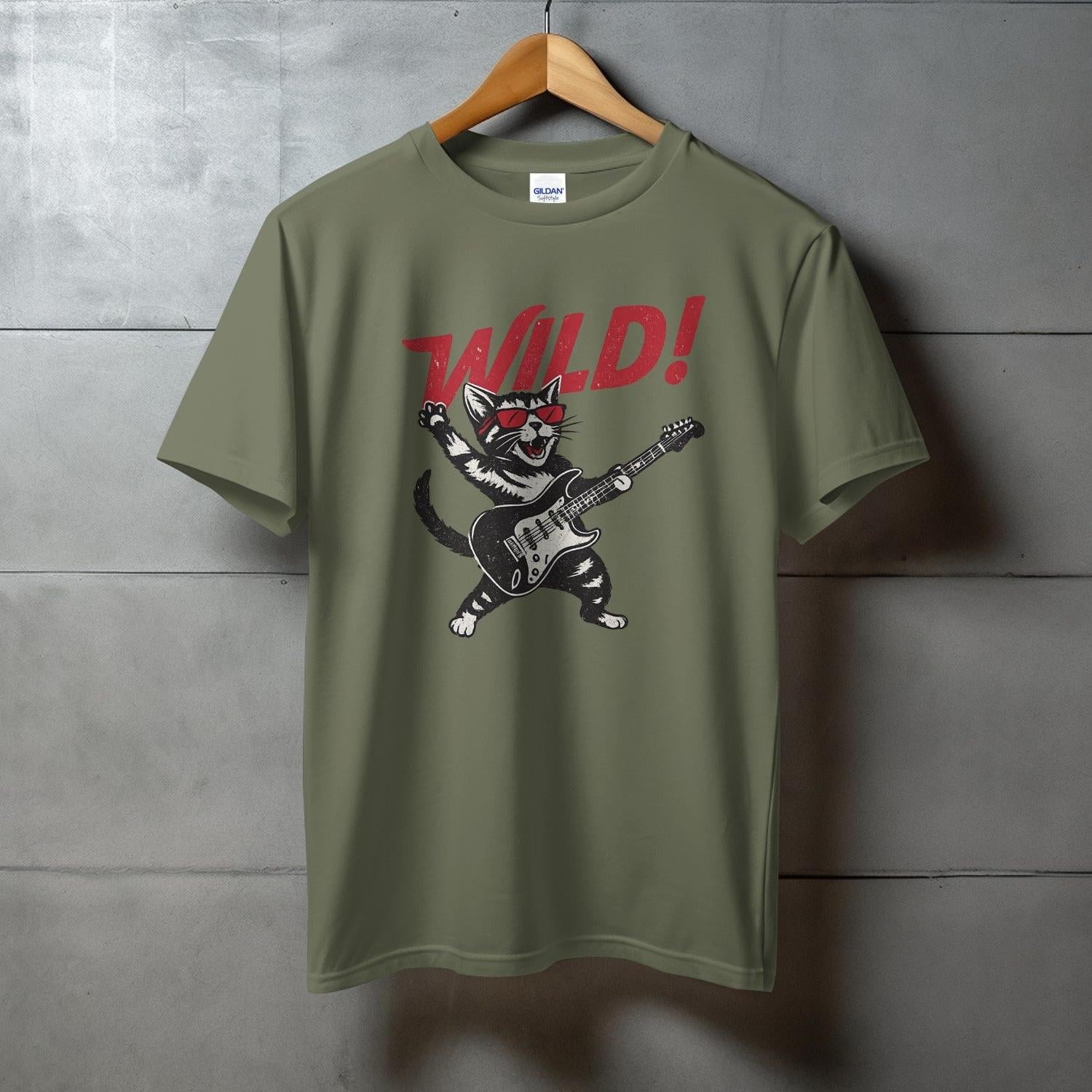 Rocking Cat WILD Graphic Tee Shirt product
