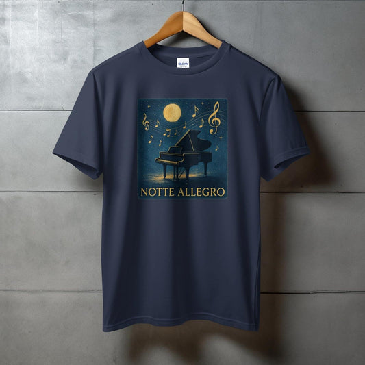 Notte Allegro Musical Graphic Piano Design T-shirt product