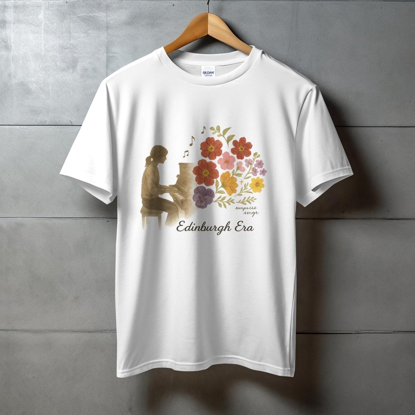 Edinburgh Era Floral Art Music T-Shirt product type