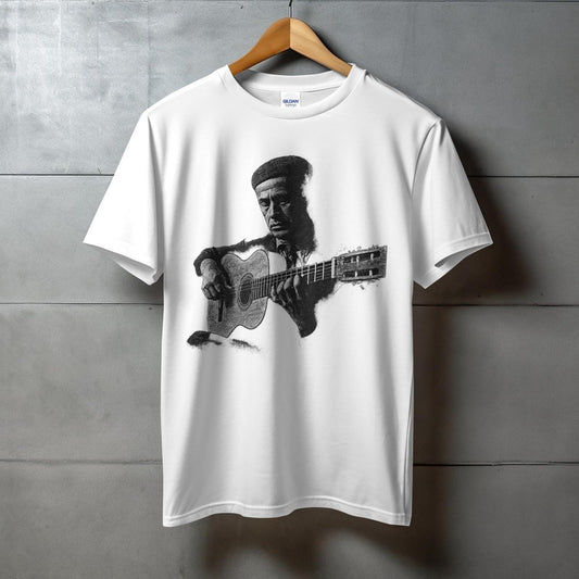 Stylish T-Shirt Featuring Iconic Guitarist Print product type