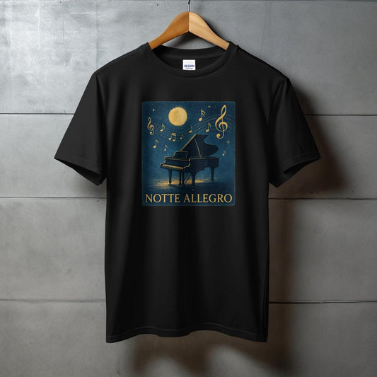 Notte Allegro Moonlit Piano Graphic Tee Shirt product