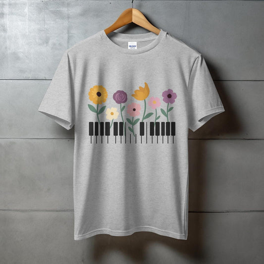 Floral Piano Keys Design Printed T-shirt product