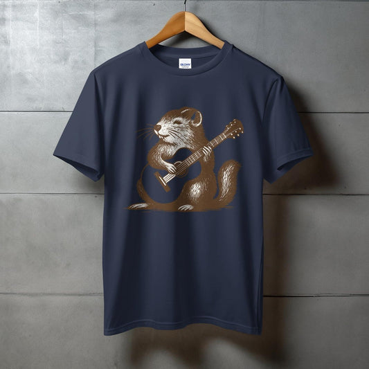 Guitar Playing Rat Animal Graphic T-Shirt product type