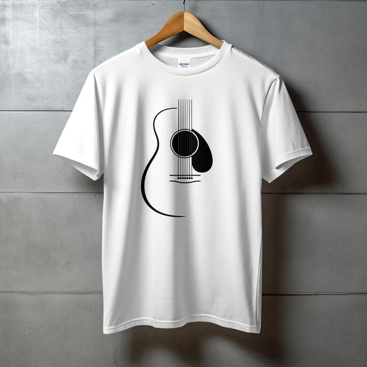 Musical Guitar Graphic Print White T-shirt product