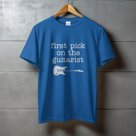 First Pick on the Guitarist Printed T-Shirt product