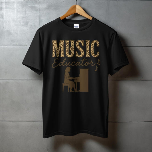Music Educator Leopard Print Piano Design product type