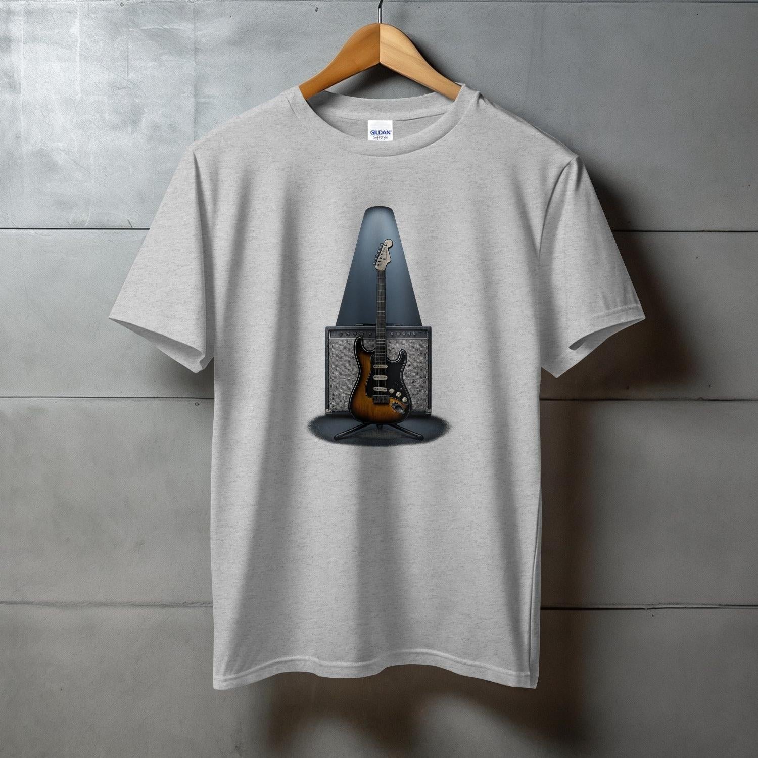 Electric Guitar Design on Grey Casual T-Shirt product