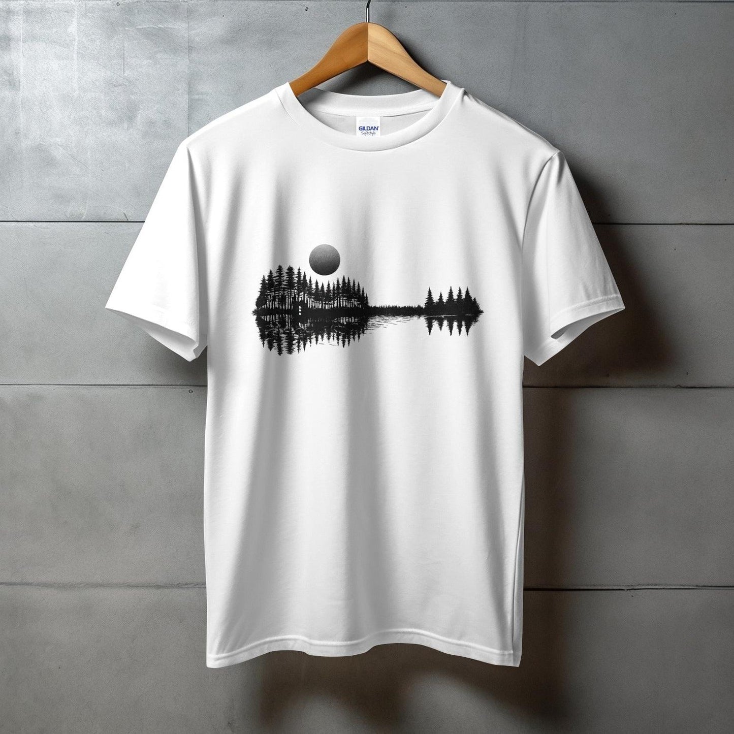 Scenic Nature Reflection Graphic White T-Shirt product