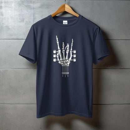 Detailed Skeleton Hand Holding Guitar Graphic T-shirt product