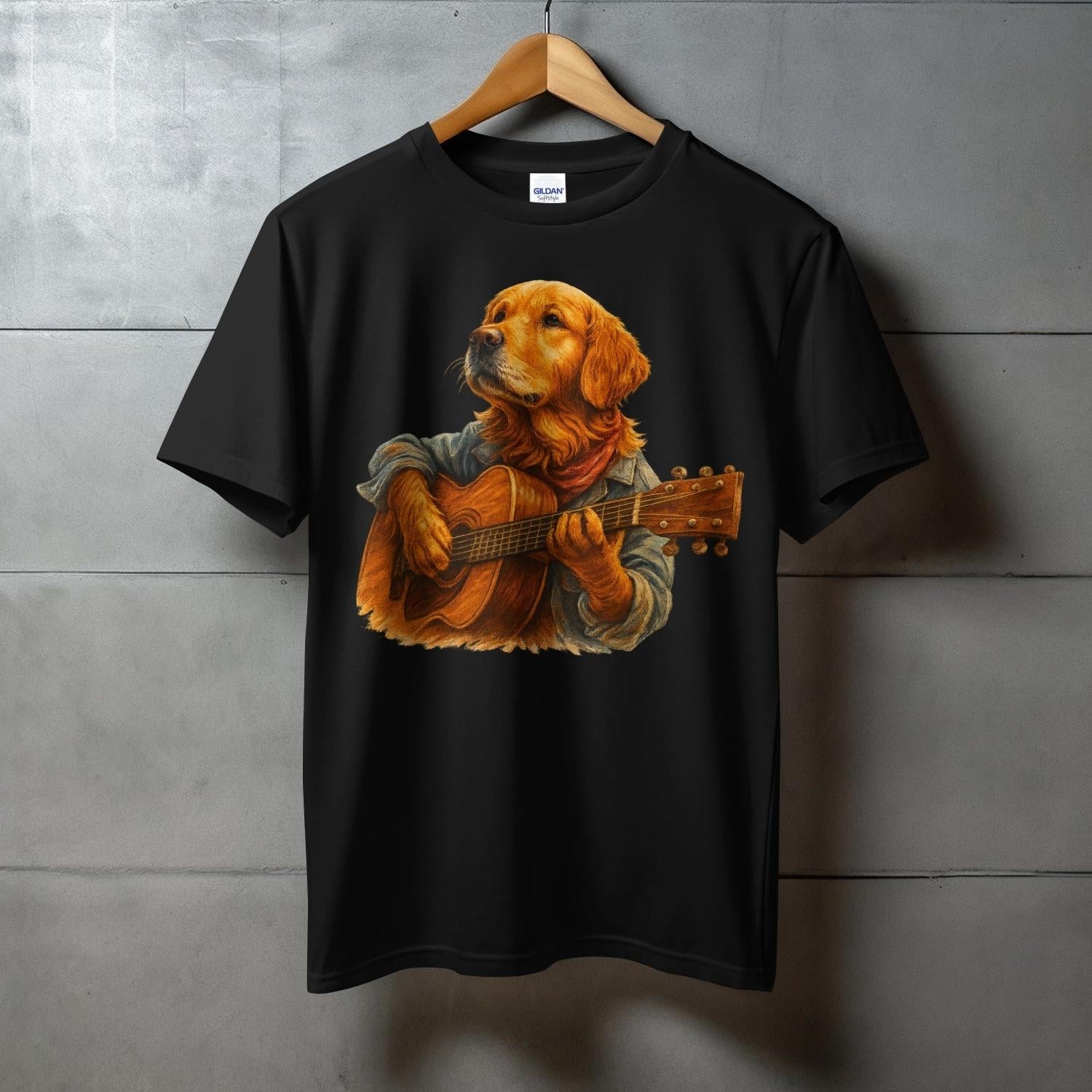 Golden Retriever Playing Guitar Graphic T-Shirt product type