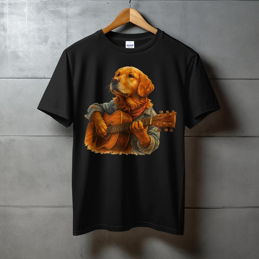 Golden Retriever Playing Guitar Graphic T-Shirt product type