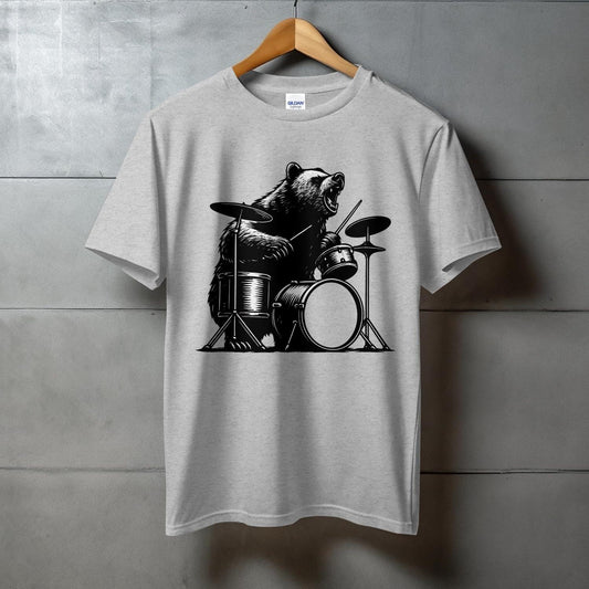 Bear Playing the Drums Graphic T-shirt product