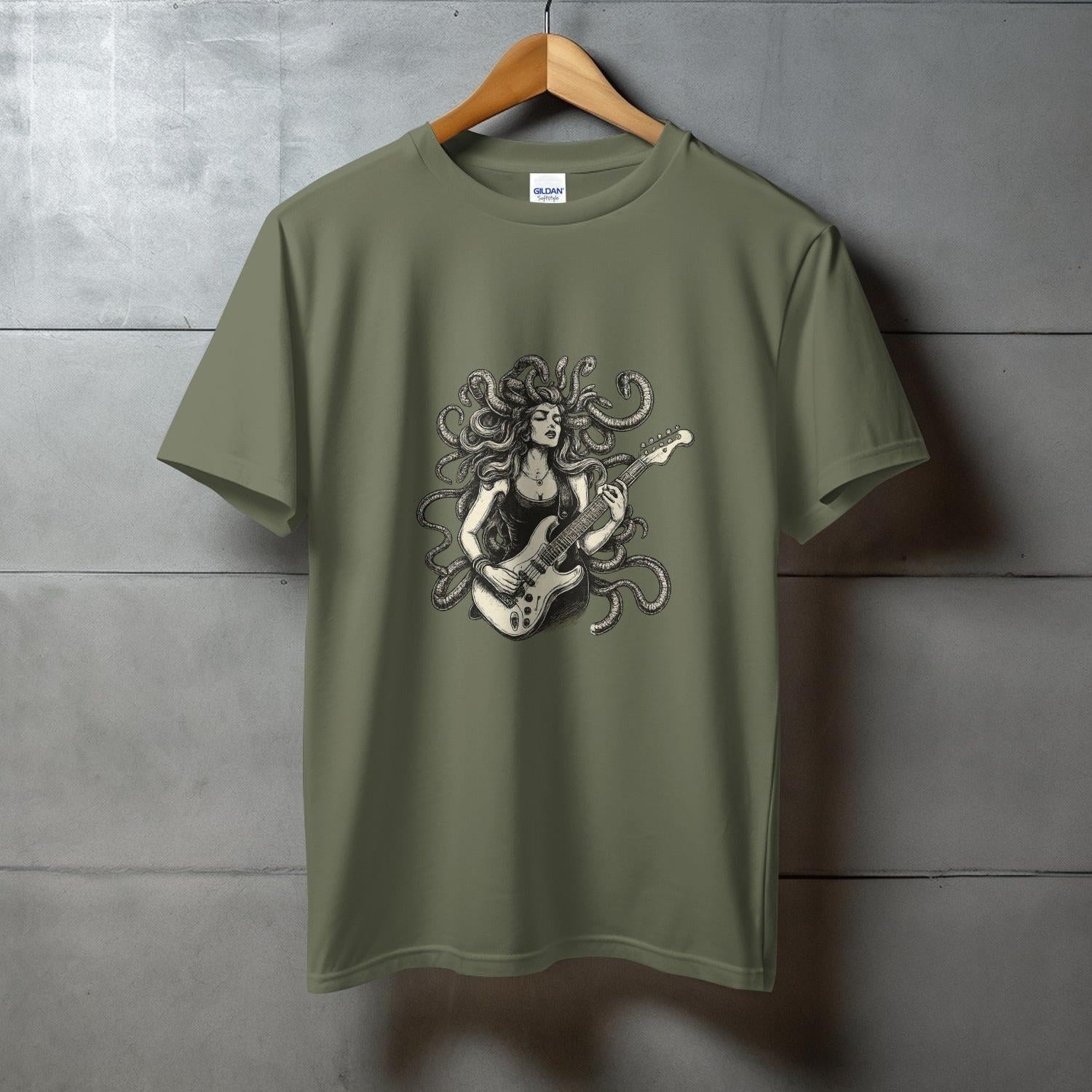 Medusa Playing Electric Guitar Graphic T-Shirt product