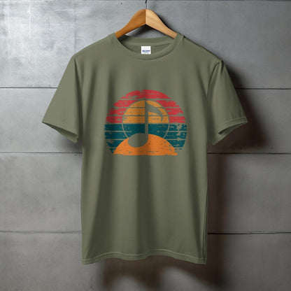 Retro Sunset Musical Note Graphic Tee product