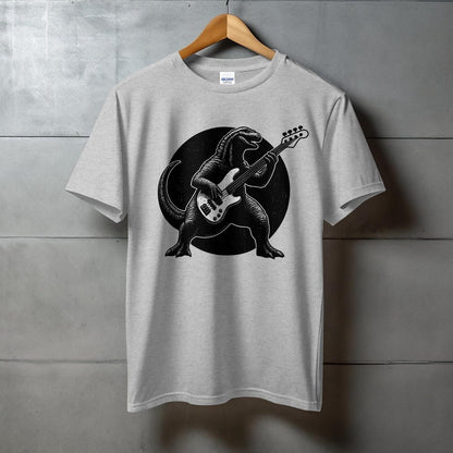 Dinosaur Playing Electric Guitar Graphic T-Shirt product type
