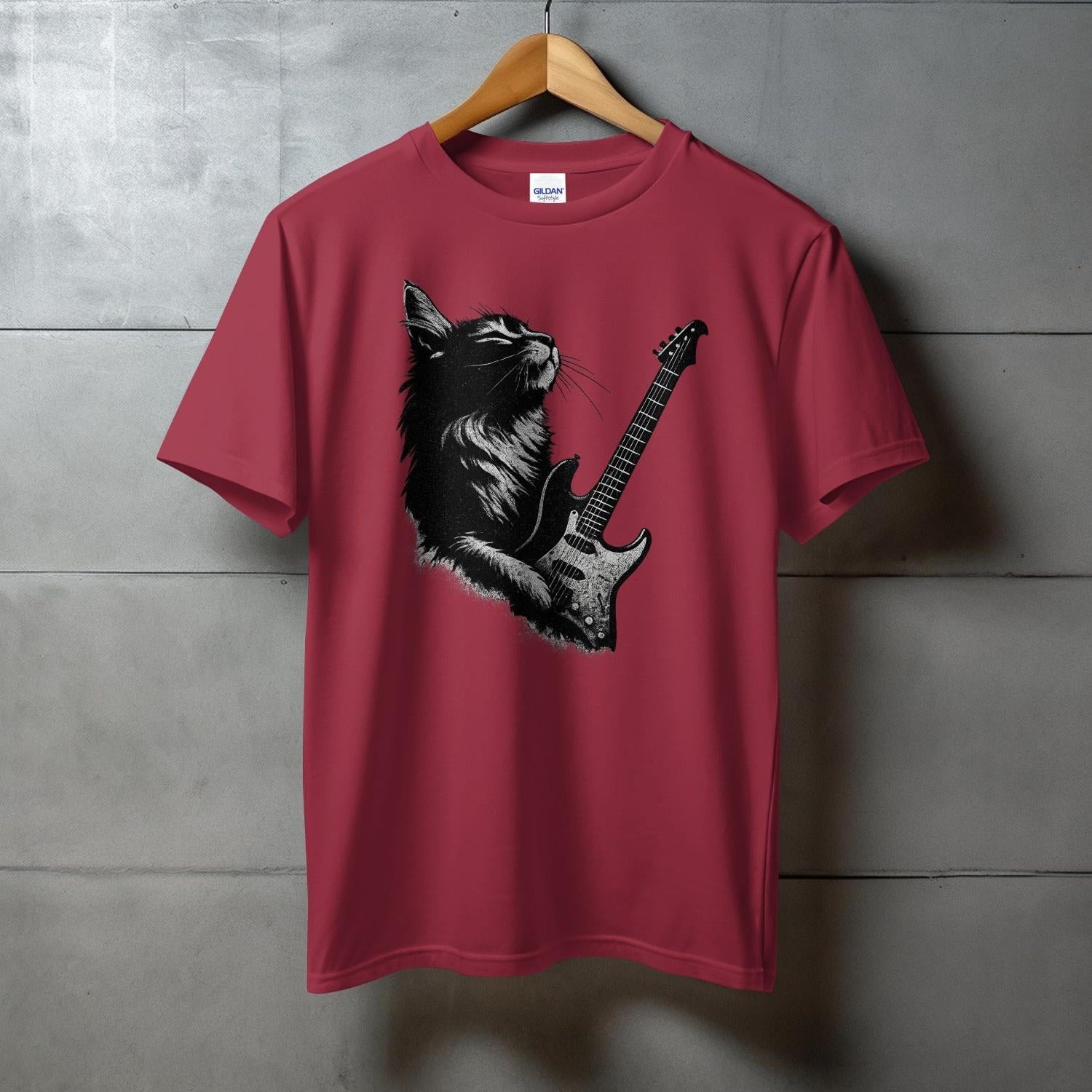 Guitar Playing Cat Graphic T-Shirt product type