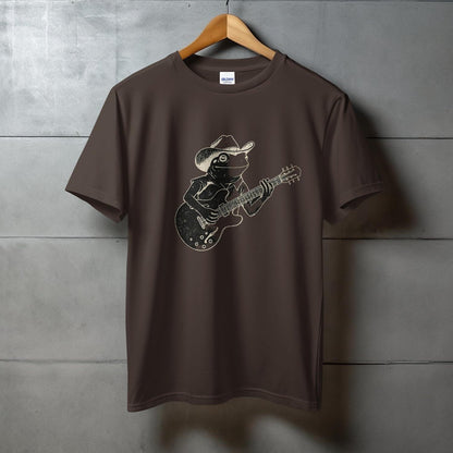 Guitar Playing Frog with Hat Graphic T-shirt product