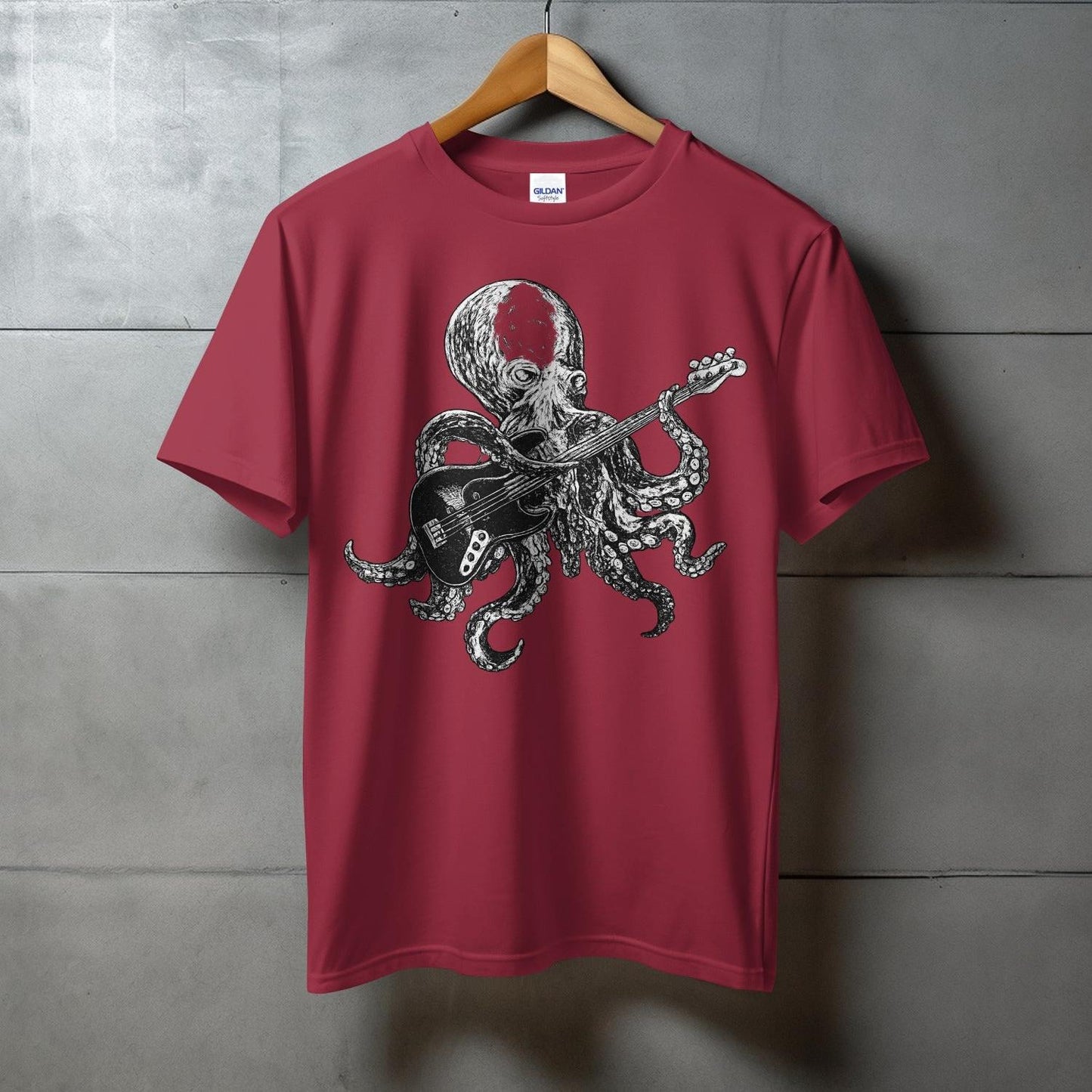 Octopus Playing Electric Guitar Unique Graphic Shirt product