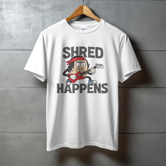 Shred Happens Funny Guitar Graphic Tee Shirt product
