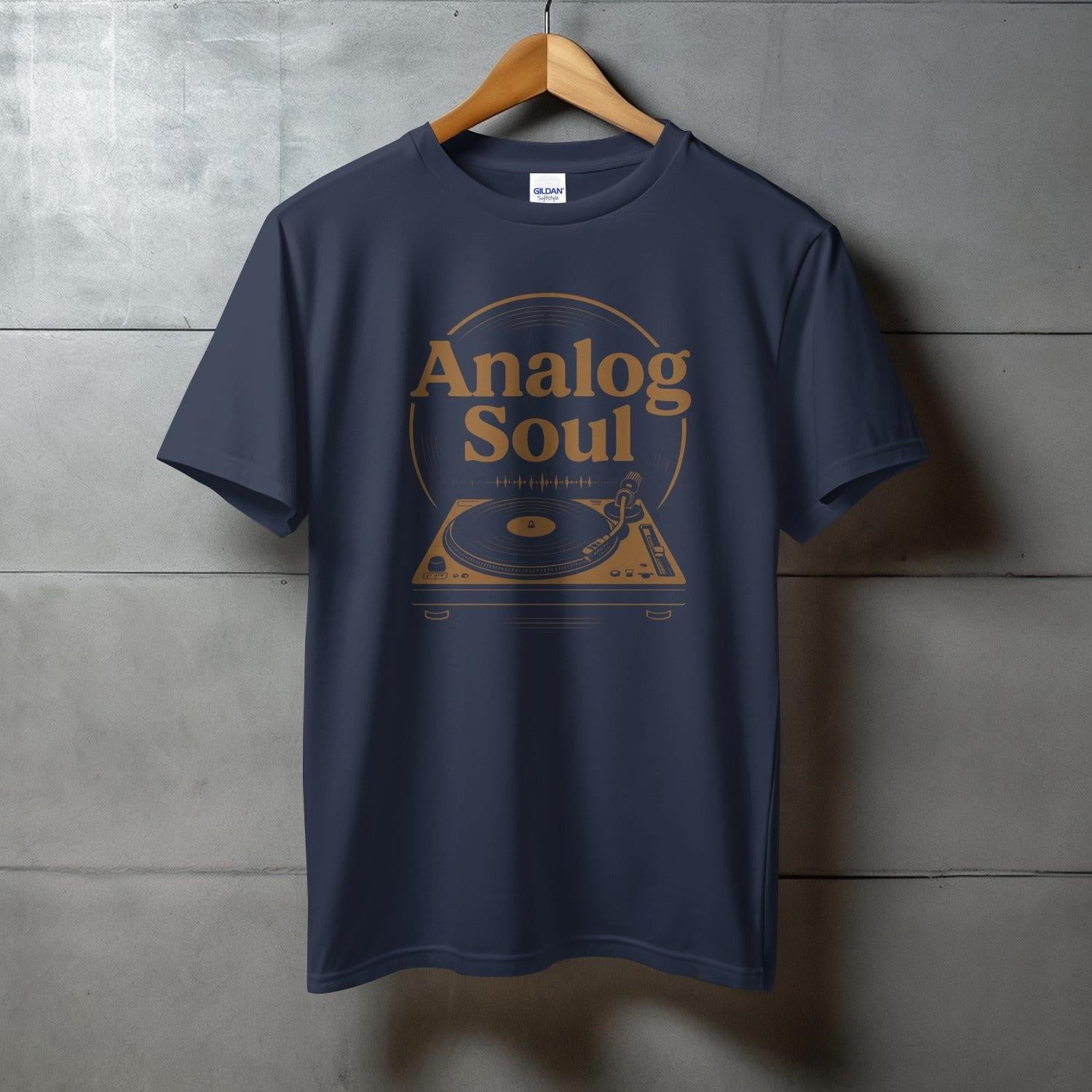 Analog Soul Graphic Turntable Design T-Shirt Product
